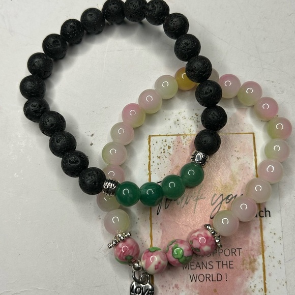 Mixed Gemstone Love Bracelet - Picture 2 of 2